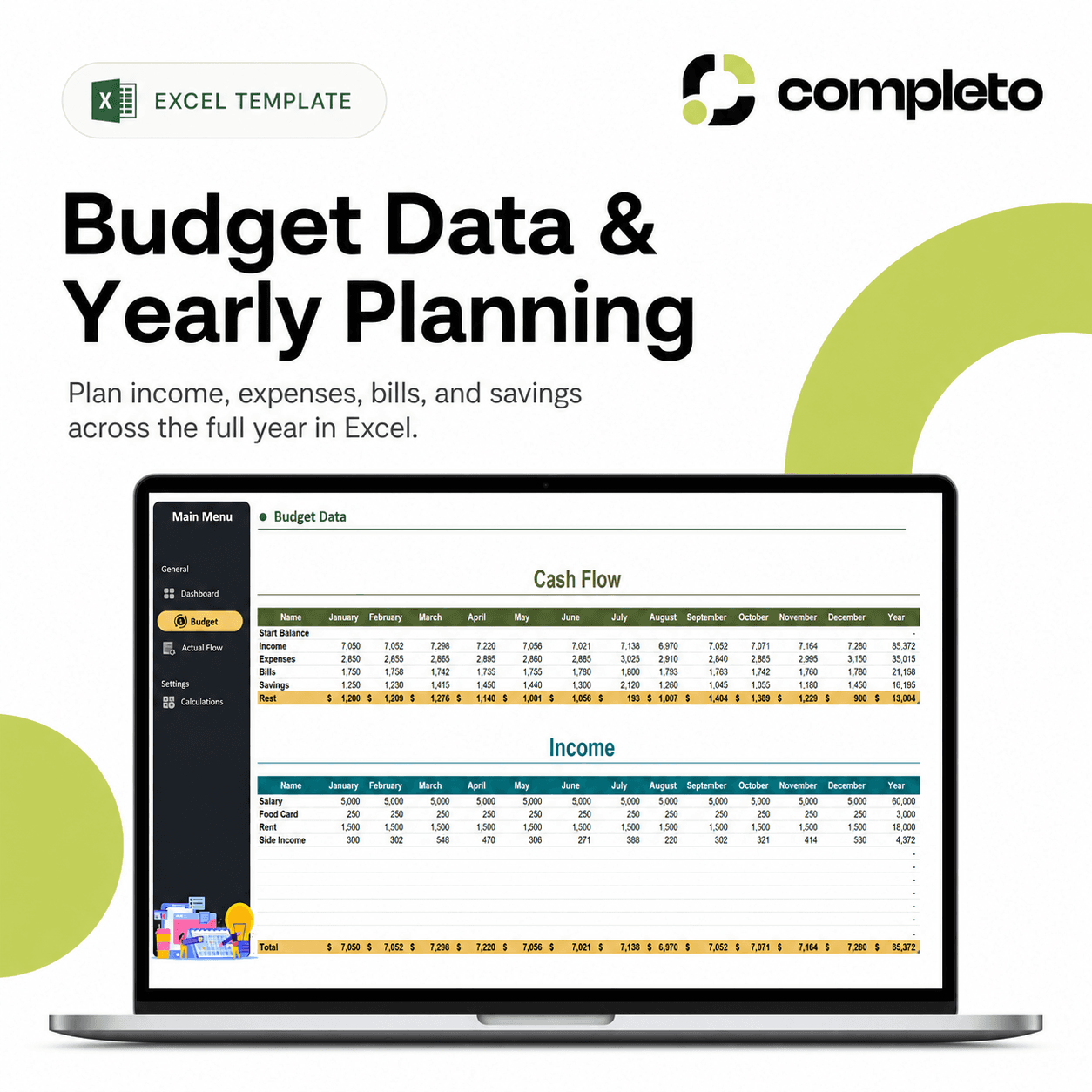 Annual Personal Budget Planner — screenshot 2