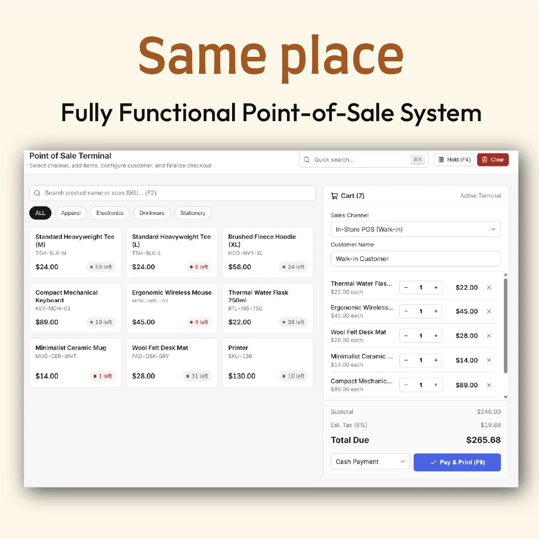 E-commerce Inventory & POS System Built with Google Sheets + Apps Script — screenshot 2