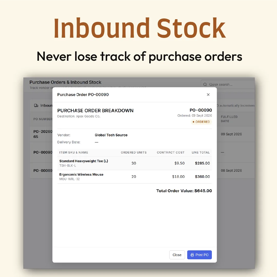 E-commerce Inventory & POS System Built with Google Sheets + Apps Script — screenshot 3