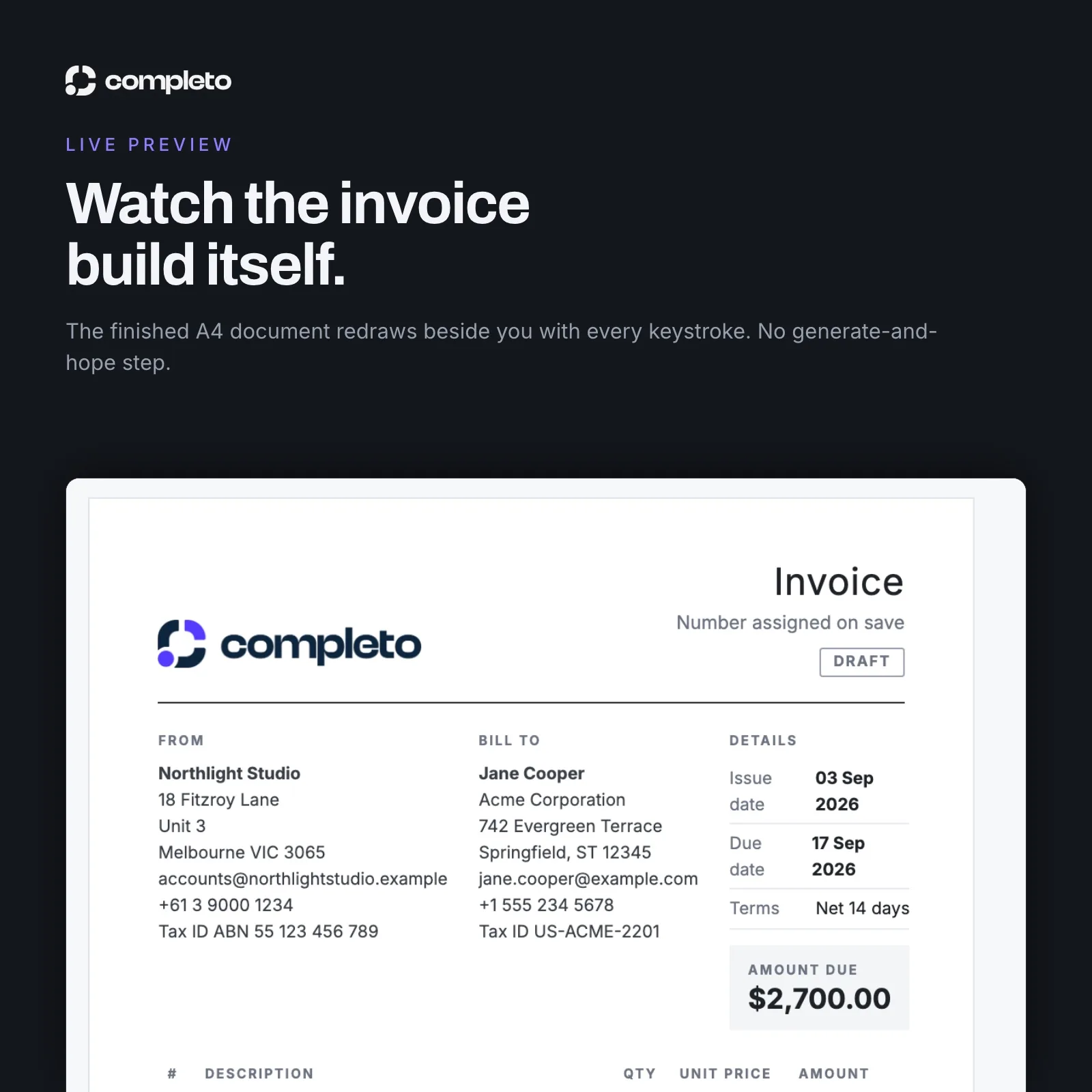 Completo Invoicing — Essential Edition — screenshot 3